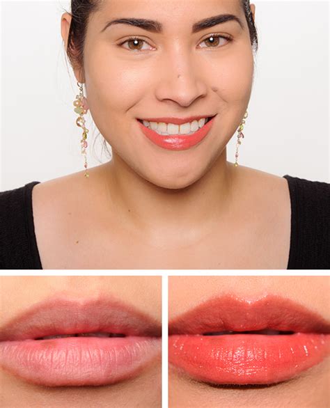 ysl glossy stain coral swatches|YSL Corail Aquatique (7) & Pink Taboo (103) Glossy .